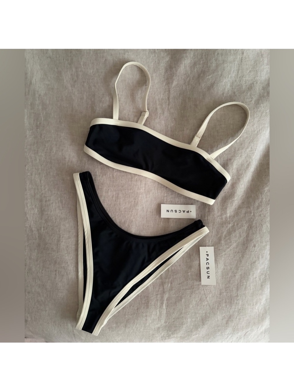 PacSun Black Bikini with White Trim